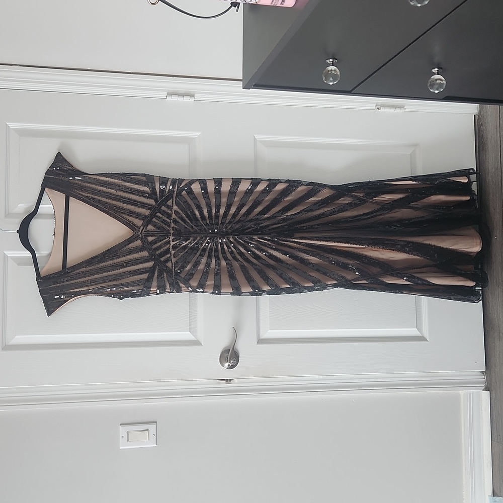 1920s Mermaid Maxi Long Dress Sequin Formal Dress Large - Picture 2 of 6